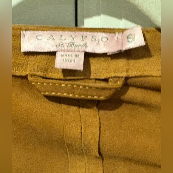 Calypso St Barth Suede Ruffle Trench Jacket - Picture 7 of 12